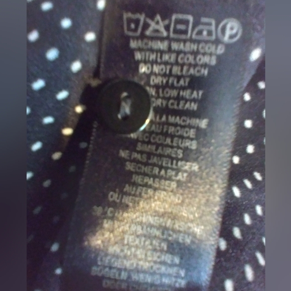 NWT Adrianna Papell Black and White Polka Dot Sleeveless Top Tie Front Size L - Picture 9 of 11